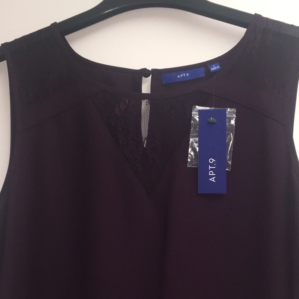 KOHLS APT 9 LACE SLEEVELESS TOP